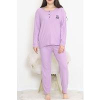 Plus Size Interlock Pajama Set Lilac - 17084.1048.