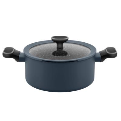 Forged aluminum pot with glass lid, 20 cm, 2.9 l. MAUNFELD FRIDA MCS29FA02DG