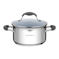 Stainless steel saucepan with glass lid, 20 cm, 3.1 l . MAUNFELD LAURA MCS31S08GR