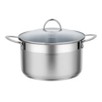 Stainless steel saucepan with glass lid, 24 cm, 5.8 l . MAUNFELD GERDA MCS58S07