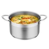 Stainless steel saucepan with glass lid, 18 cm, 2.5 l.