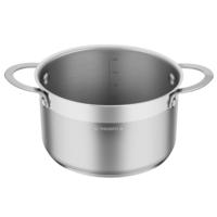 Stainless steel saucepan with glass lid, 18 cm, 2.5 l.