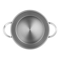 Stainless steel saucepan with glass lid, 18 cm, 2.5 l.