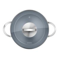 Stainless steel saucepan with glass lid, 20 cm, 3.3 l. MAUNFELD GERDA MCS33S07