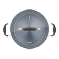 Stainless steel saucepan with glass lid, 24 cm, 5.6 l. MAUNFELD LAURA MCS56S08GR