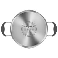 Stainless steel saucepan with glass lid, 20 cm, 3.1 l . MAUNFELD LAURA MCS31S08GR