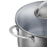 Stainless steel saucepan with glass lid, 18 cm, 2.5 l.