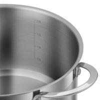 Stainless steel saucepan with glass lid, 18 cm, 2.5 l.