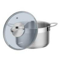 Stainless steel saucepan with glass lid, 20 cm, 3.3 l. MAUNFELD GERDA MCS33S07