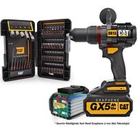 CAT DX13BA 18Volt/5.0Ah GRAPHENE Li-ion Çift Akülü Kömürsüz Profesyonel Darbeli Matkap + 45 Prç Aksesuar