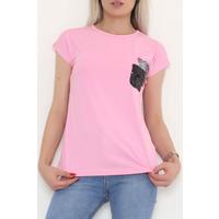 Cep Pul Detay Bluz Pembe - 11364.599.