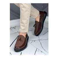 CH002 RST Loafer Verniciata Erkek Ayakkabı KAHVE