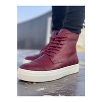 CH029 CBT Vulcanized Lace Up Erkek Bot BORDO