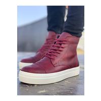 CH029 CBT Vulcanized Lace Up Erkek Bot BORDO