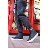 CH029 CBT Vulcanized Lace Up Erkek Bot SIYAH