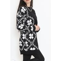 Floral Pique Knit Cardigan Black - 15164.1319.