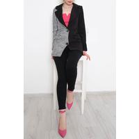 Çift Renk Blazer Ceket Siyah - 4285.1174.