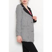 Çift Renk Blazer Ceket Siyah - 4285.1174.