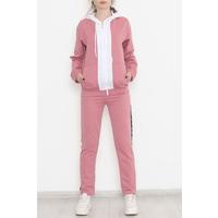 Two Color Tracksuit Set Dried Rose - 6015.5238.