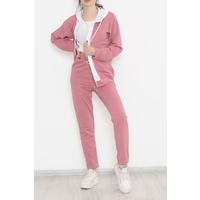 Two Color Tracksuit Set Dried Rose - 6015.5238.