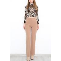 Çımalı Palazzo Trousers Beige - 2214.1719.