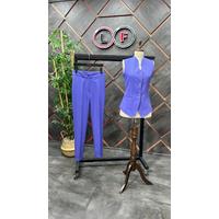 Snap Vest Suit Purple