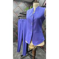 Snap Vest Suit Purple