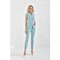 Snap Vest Suit Mint Green