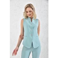 Snap Vest Suit Mint Green