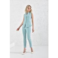 Snap Vest Suit Mint Green