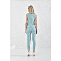 Snap Vest Suit Mint Green