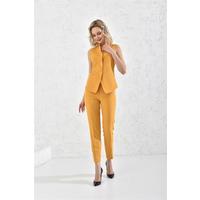 Snap Vest Suit Mustard Yellow