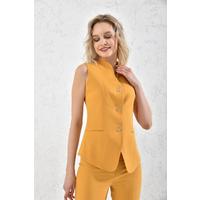 Snap Vest Suit Mustard Yellow