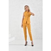 Snap Vest Suit Mustard Yellow