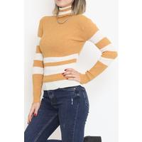 Striped Turtleneck Body Mustard - 10623.1319.