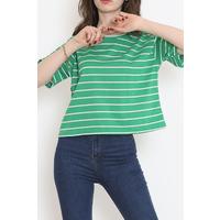 Çizgili Crop Tişört Benetton  - 9525.1567.