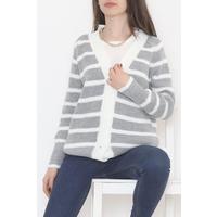 Striped Cardigan Greywhite - 4017.1577.