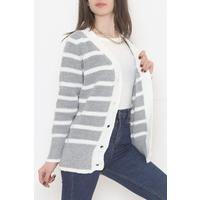 Striped Cardigan Greywhite - 4017.1577.