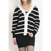 Striped Cardigan Black and White - 4017.1577.