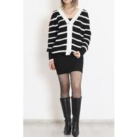 Striped Cardigan Black and White - 4017.1577.