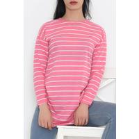 Çizgili Tunik Pembe - 11313.1567.