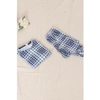 Kids Suede Suit Blue Checkered - 12152.1048.