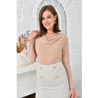 Lace Collar Blouse Beige