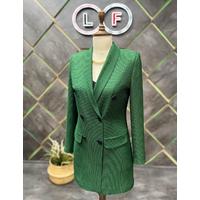 Leather Buttoned Jacket Green