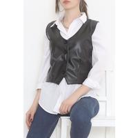 Leather Vest Black - 3636.1595.