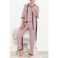 Desenli 3'Lü Pijama Takımı Liladesenli - 11497.1048.