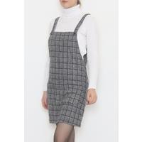 Patterned Double Pocket Salopet Gray - 471338.1567.