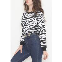 Укороченный свитшот Sweat Zebra с рисунком — 12439.1567.