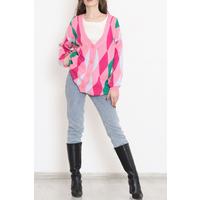 Patterned Cardigan Pinkfuchsia - 9243.291.