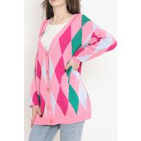 Patterned Cardigan Pinkfuchsia - 9243.291.